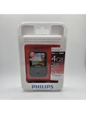 Philips GoGear Vibe 4GB Black MP3 Music/Video Player New Sealed